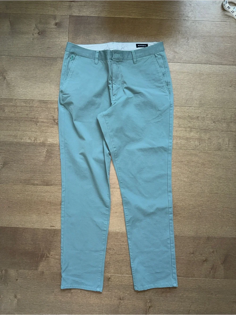 Bonobos Men Light Aqua Chinos 34/32 Lightly Worn  Athletic Fit Smoke Free home